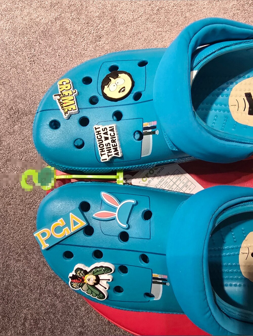 Teal Blue Sputh Park Croc Shoes